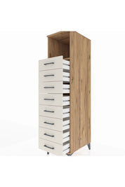 Kronos Dolap Tek Raflı 8 Çekmeceli 44x59x182 Çam-Aytaşı