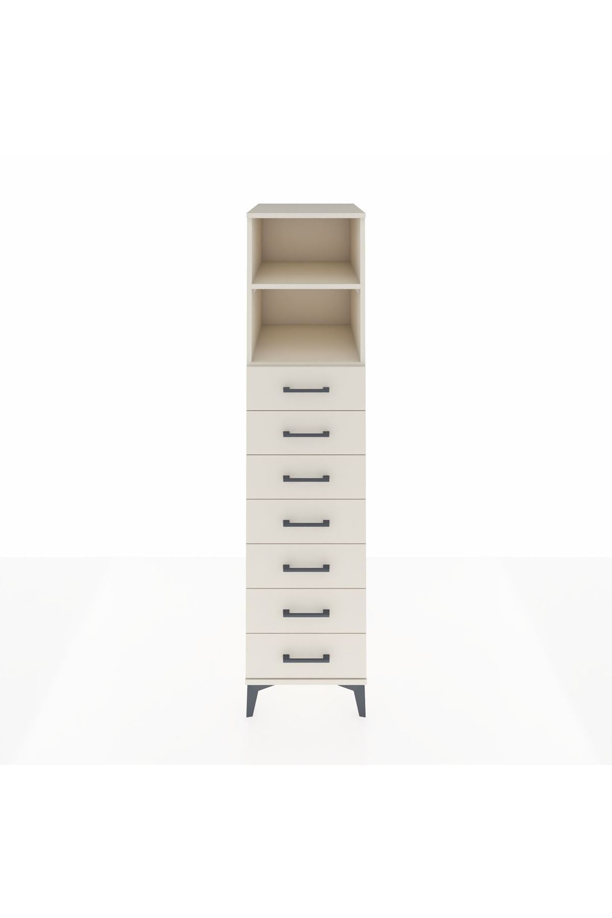 Kronos Dolap 2 Raflı 7 Çekmeceli 44x59x182 Aytaşı-Aytaşı