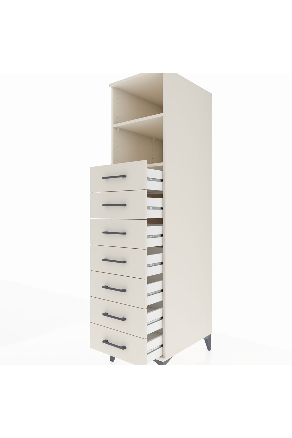 Kronos Dolap 2 Raflı 7 Çekmeceli 44x59x182 Aytaşı-Aytaşı