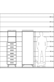 Kronos Dolap 2 Raflı 7 Çekmeceli 44x59x182 Aytaşı-Aytaşı