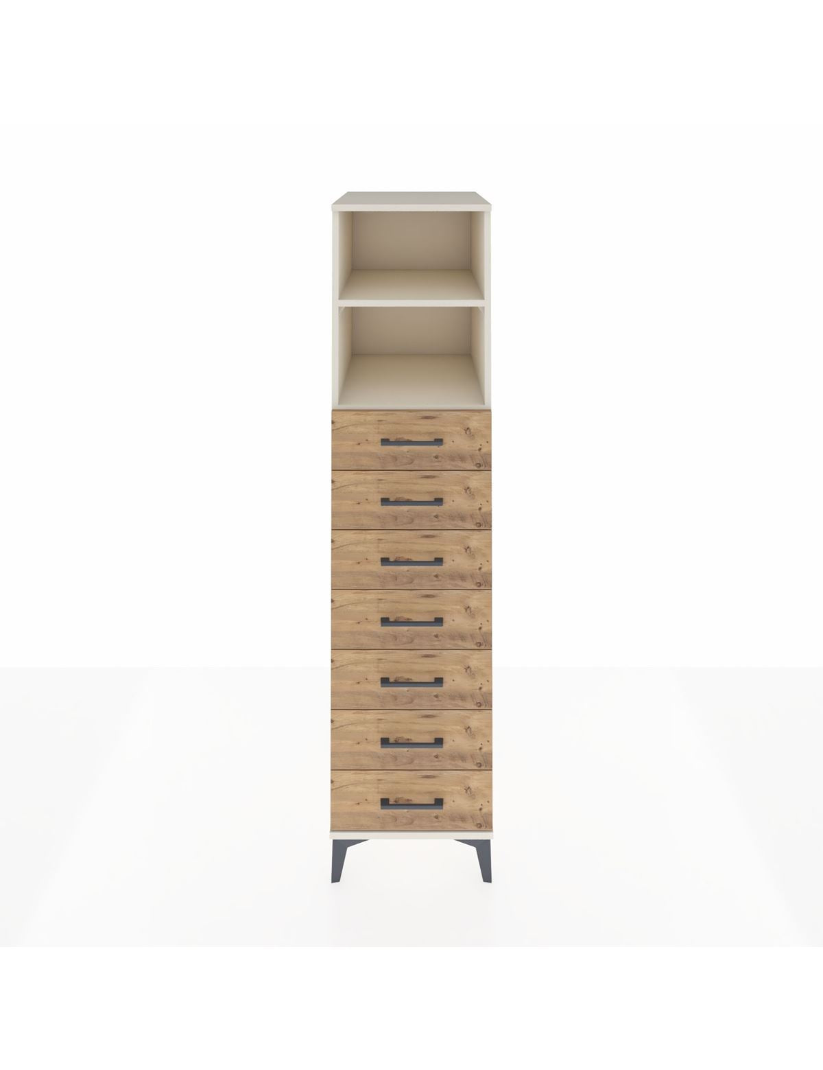 Kronos Dolap 2 Raflı 7 Çekmeceli 44x59x182 Aytaşı-Çam