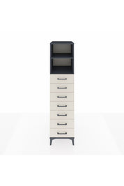 Kronos Dolap 2 Raflı 7 Çekmeceli 44x59x182 Antrasit-Aytaşı