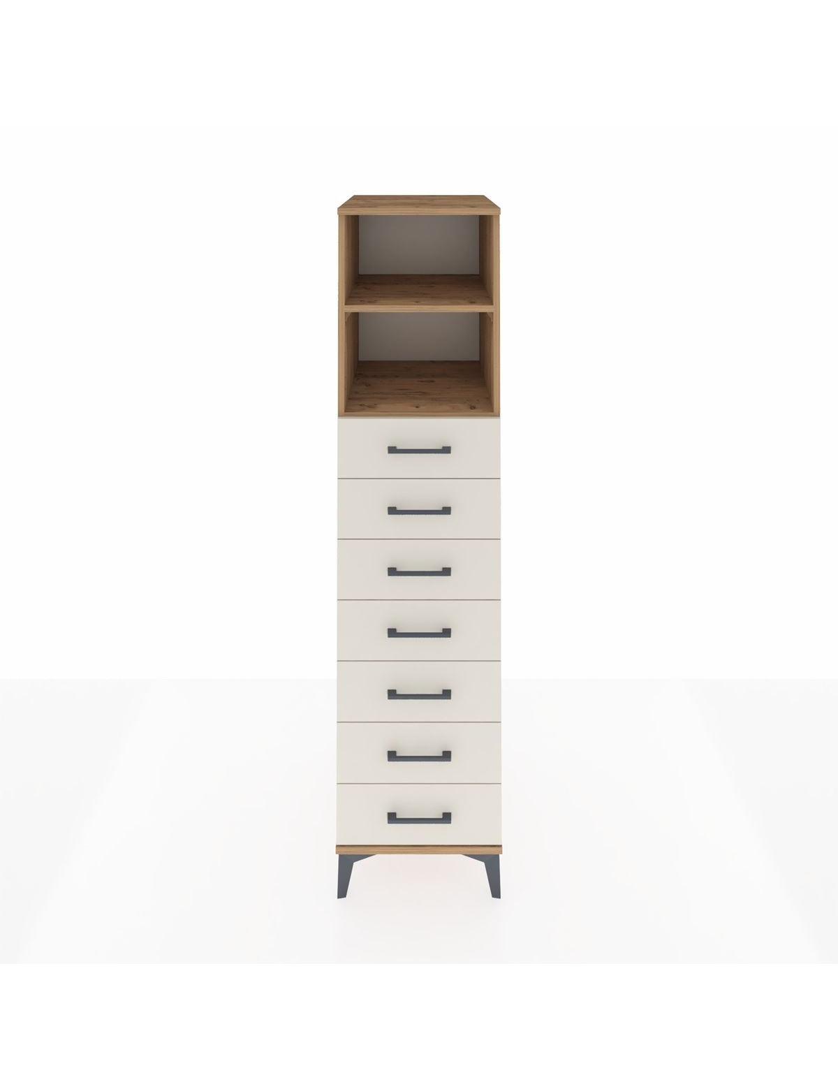 Kronos Dolap 2 Raflı 7 Çekmeceli 44x59x182 Çam-Aytaşı