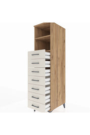Kronos Dolap 2 Raflı 7 Çekmeceli 44x59x182 Çam-Aytaşı