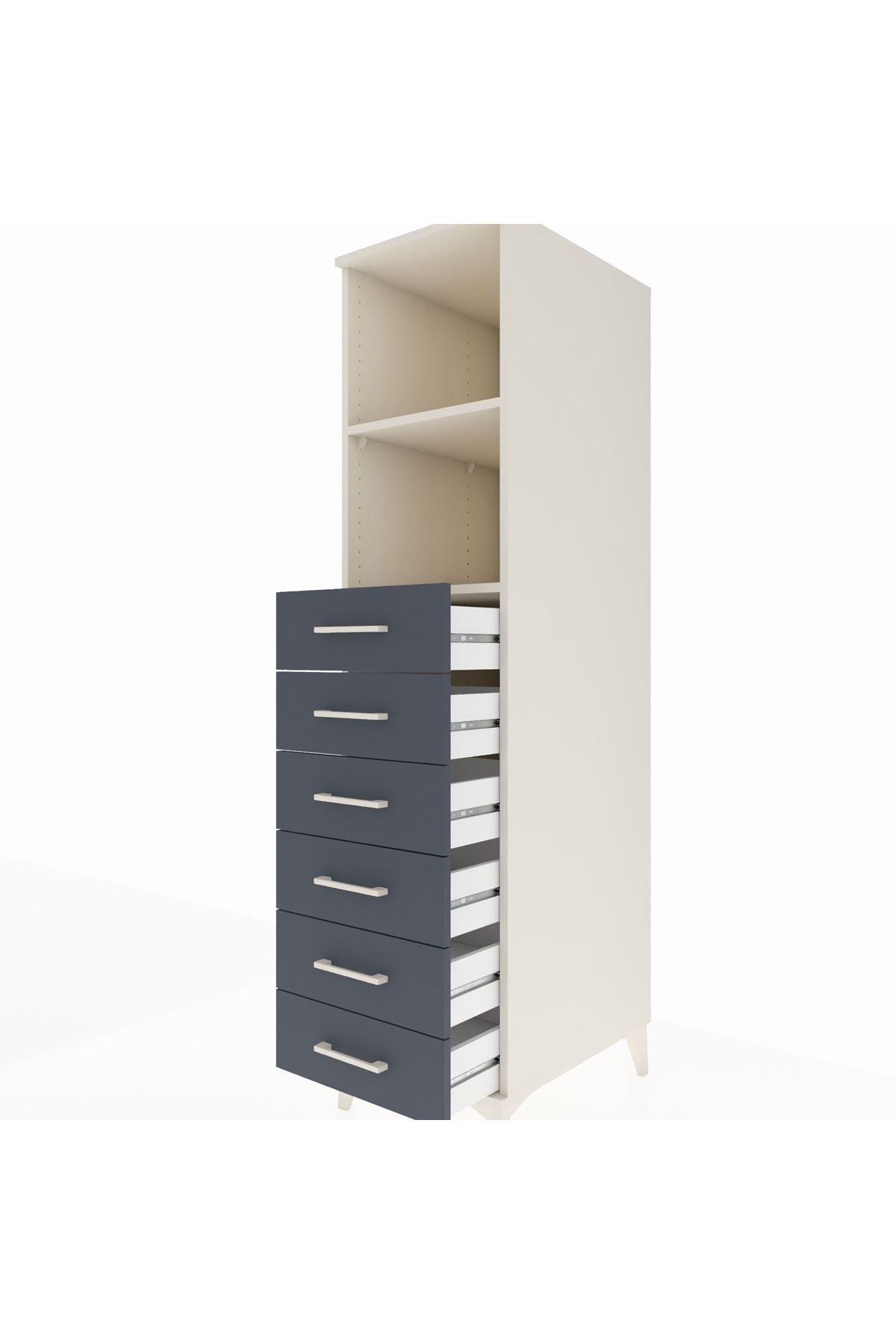 Kronos Dolap 2 Raflı 6 Çekmeceli 44x59x182 - S88M034V2C