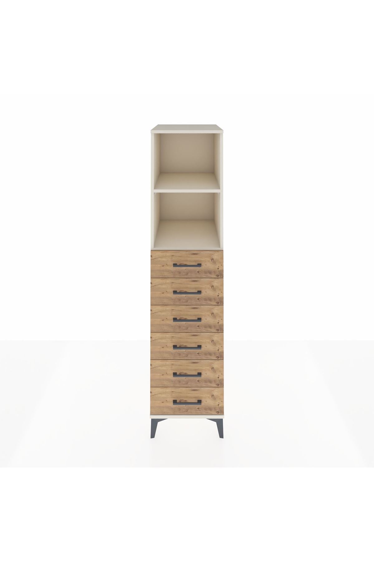 Kronos Dolap 2 Raflı 6 Çekmeceli 44x59x182 - S88M034V3C