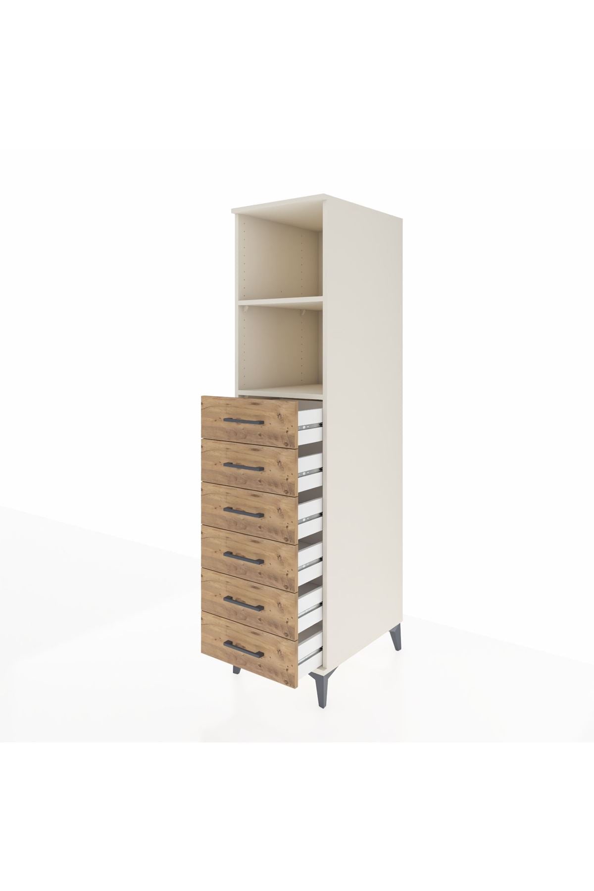 Kronos Dolap 2 Raflı 6 Çekmeceli 44x59x182 - S88M034V3C