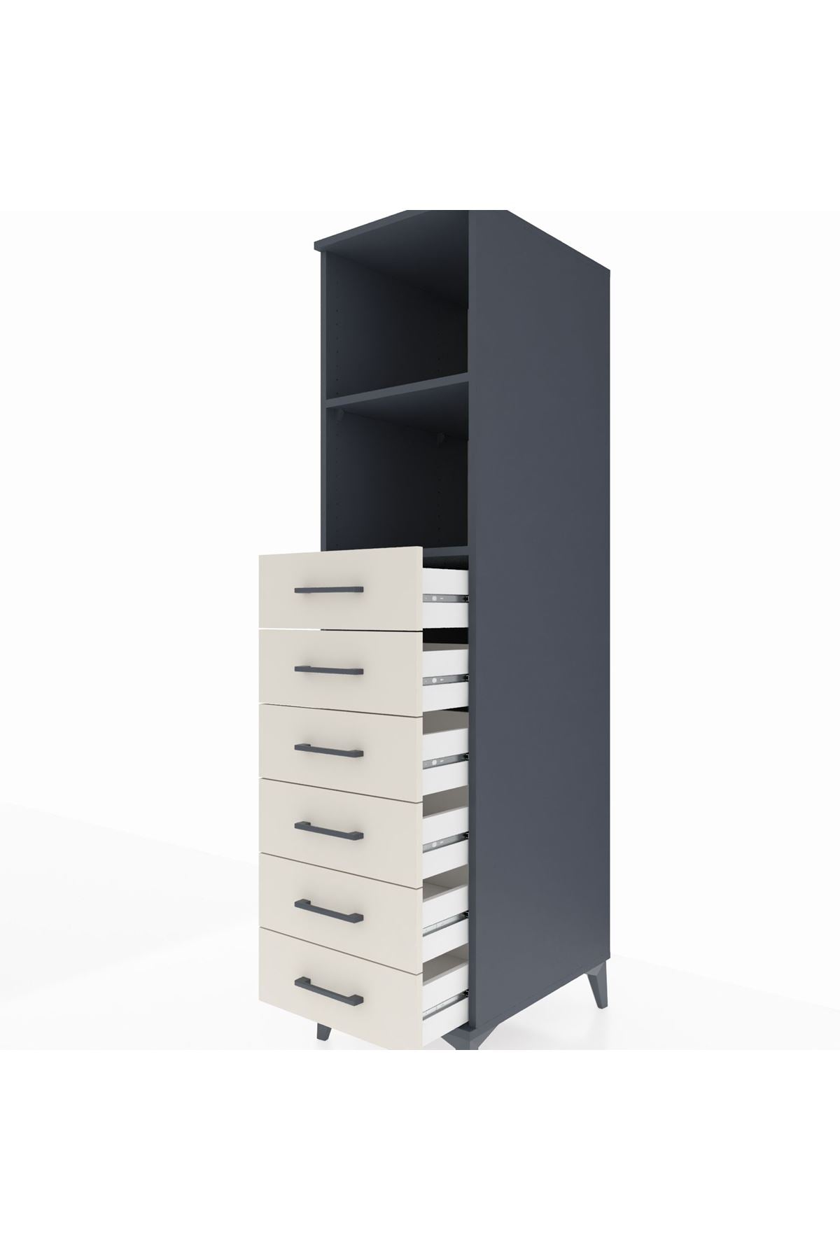 Kronos Dolap 2 Raflı 6 Çekmeceli 44x59x182 - S88M034V4C