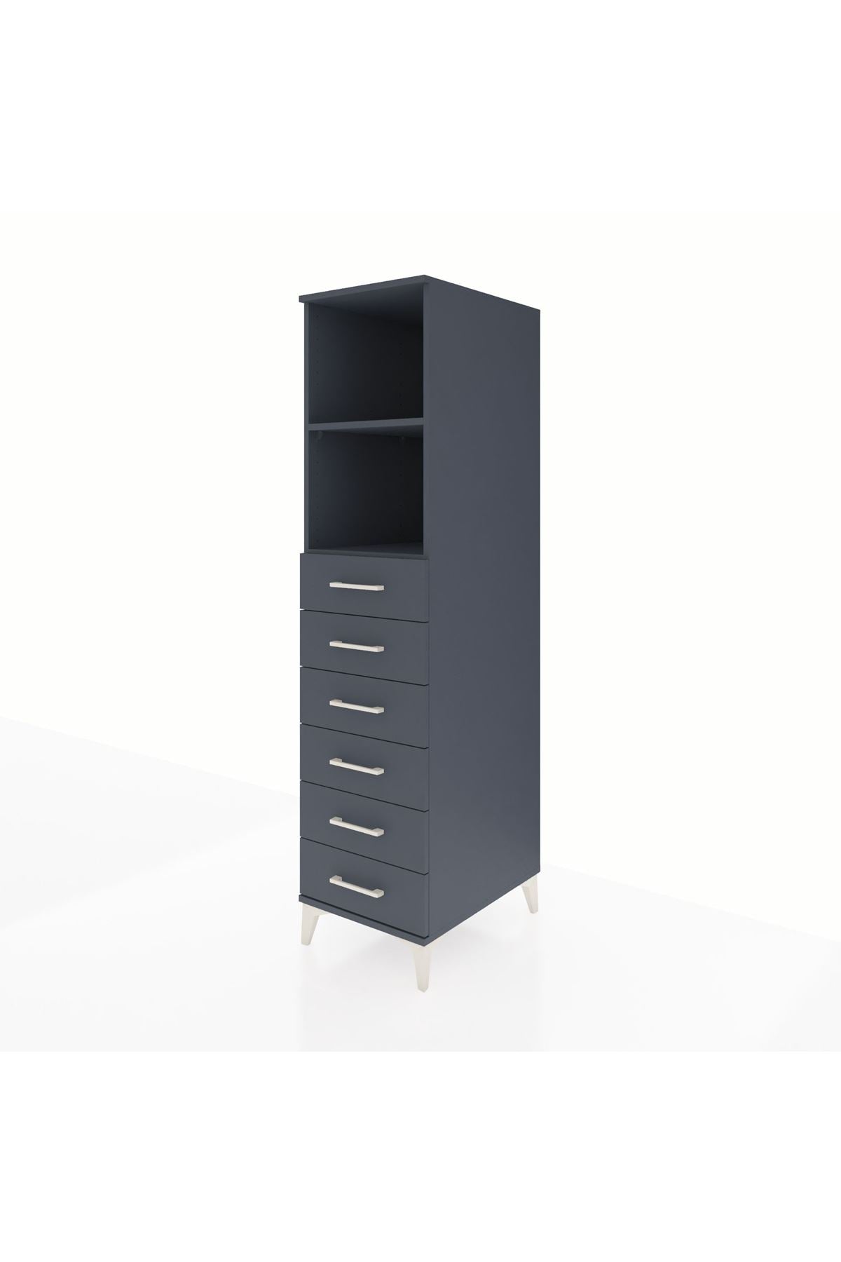 Kronos Dolap 2 Raflı 6 Çekmeceli 44x59x182 - S88M034V5C