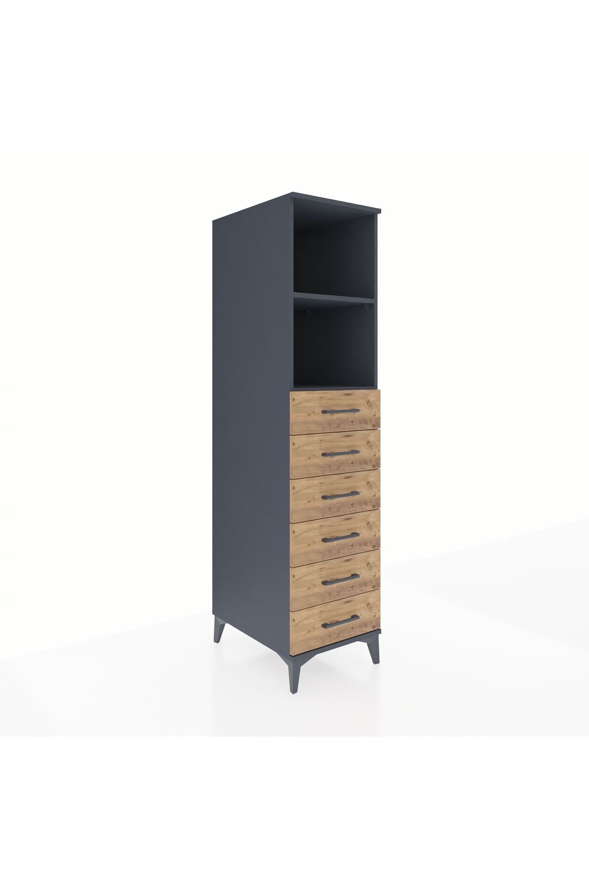 Kronos Dolap 2 Raflı 6 Çekmeceli 44x59x182 - S88M034V6C