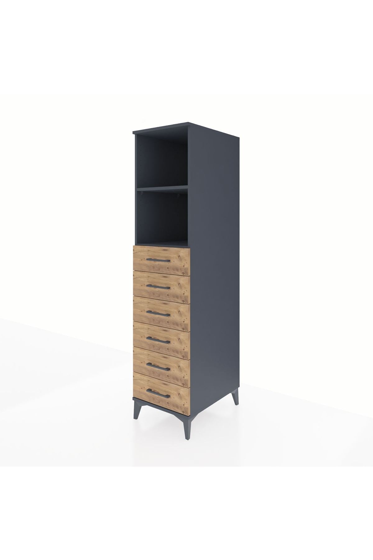 Kronos Dolap 2 Raflı 6 Çekmeceli 44x59x182 - S88M034V6C