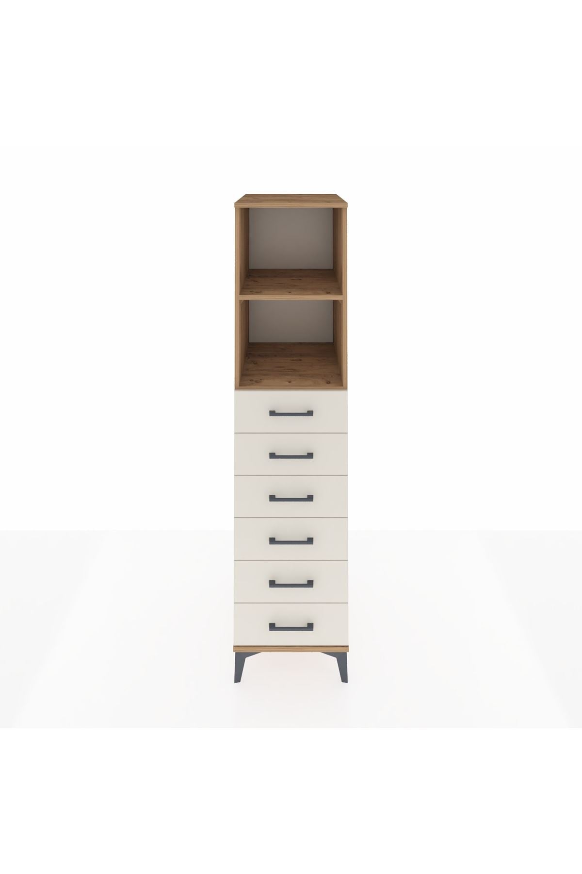 Kronos Dolap 2 Raflı 6 Çekmeceli 44x59x182 - S88M034V7C