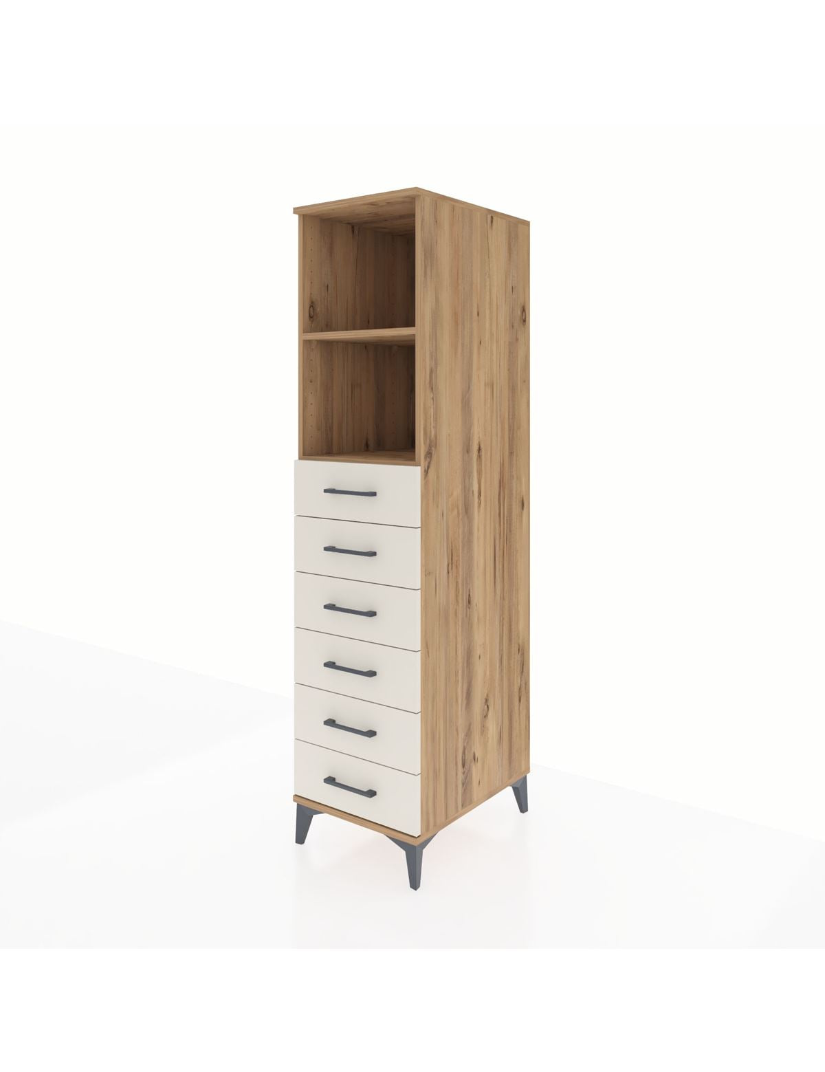 Kronos Dolap 2 Raflı 6 Çekmeceli 44x59x182 - S88M034V7C