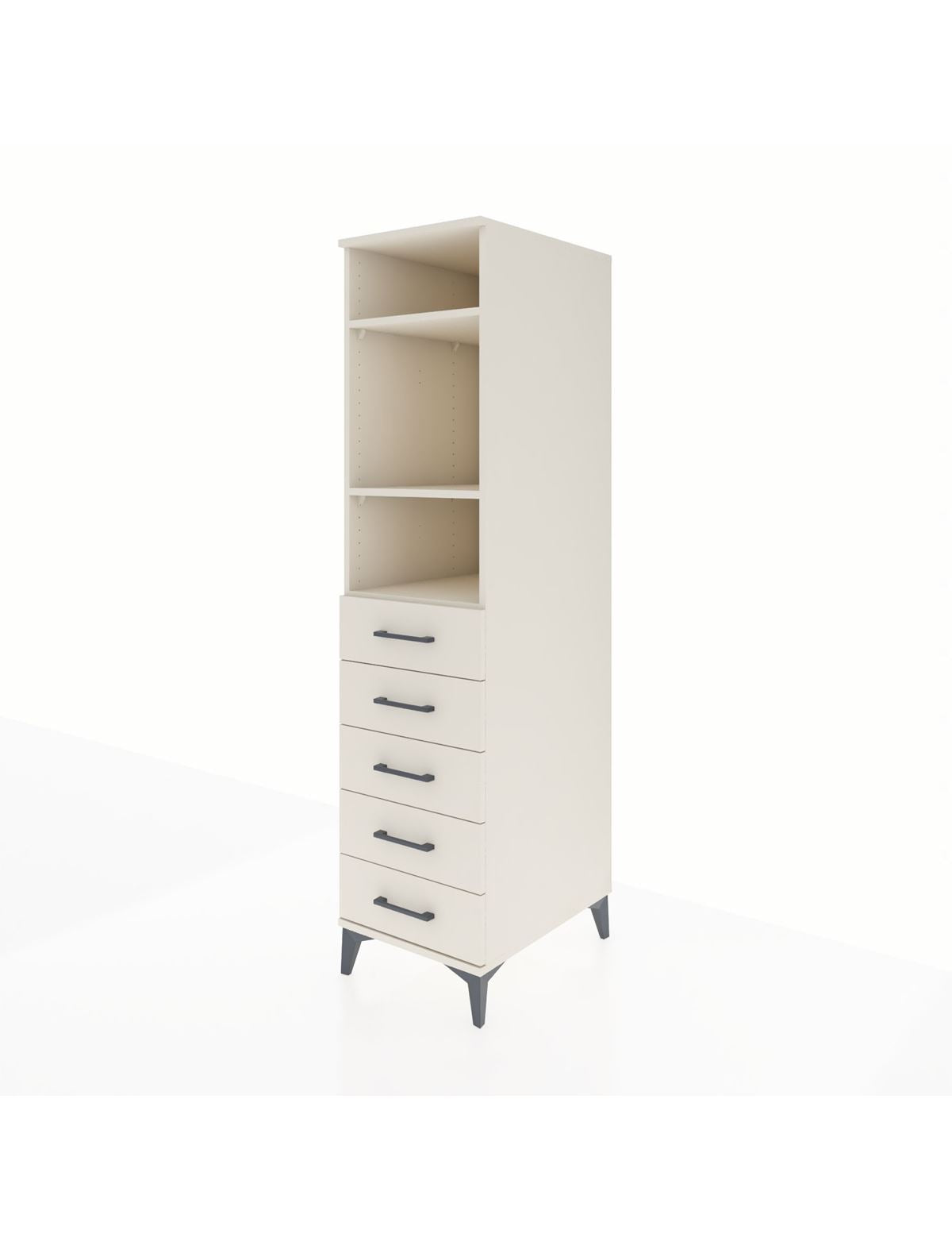 Kronos Dolap 3 Raflı 5 Çekmeceli 44x59x182 - S88M035V1C