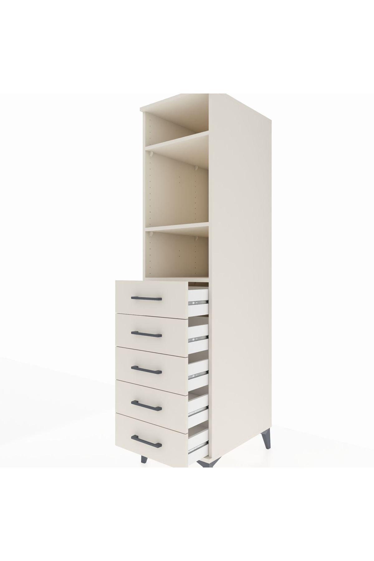 Kronos Dolap 3 Raflı 5 Çekmeceli 44x59x182 - S88M035V1C