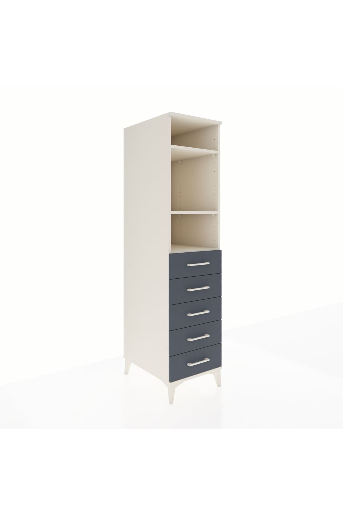 Kronos Dolap 3 Raflı 5 Çekmeceli 44x59x182 - S88M035V2C