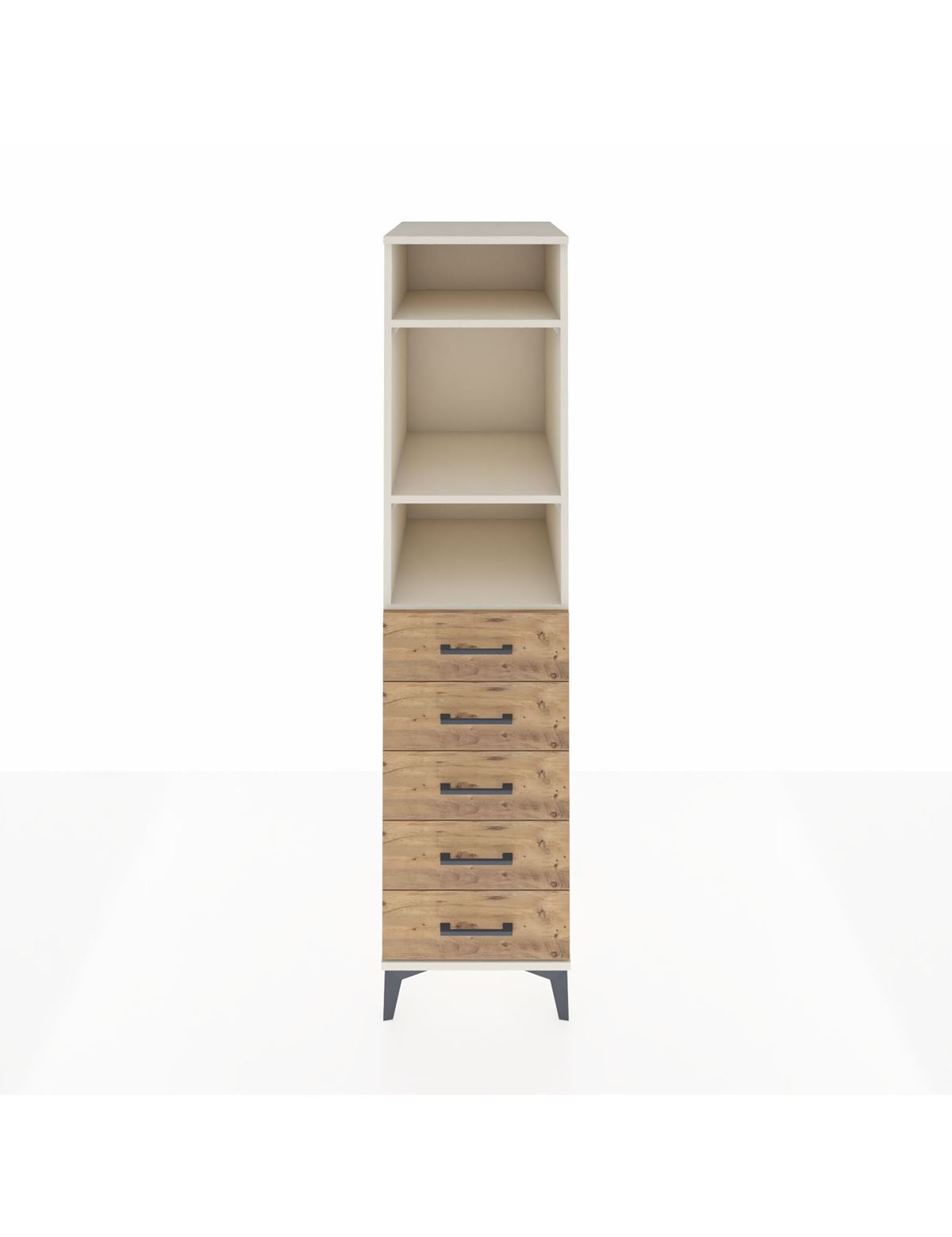 Kronos Dolap 3 Raflı 5 Çekmeceli 44x59x182 Aytaşı-Çam