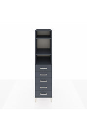 Kronos Dolap 3 Raflı 5 Çekmeceli 44x59x182 Antrasit-Antrasit