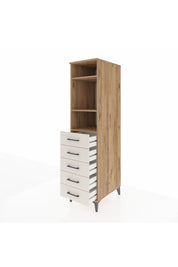 Kronos Dolap 3 Raflı 5 Çekmeceli 44x59x182 - S88M035V7C