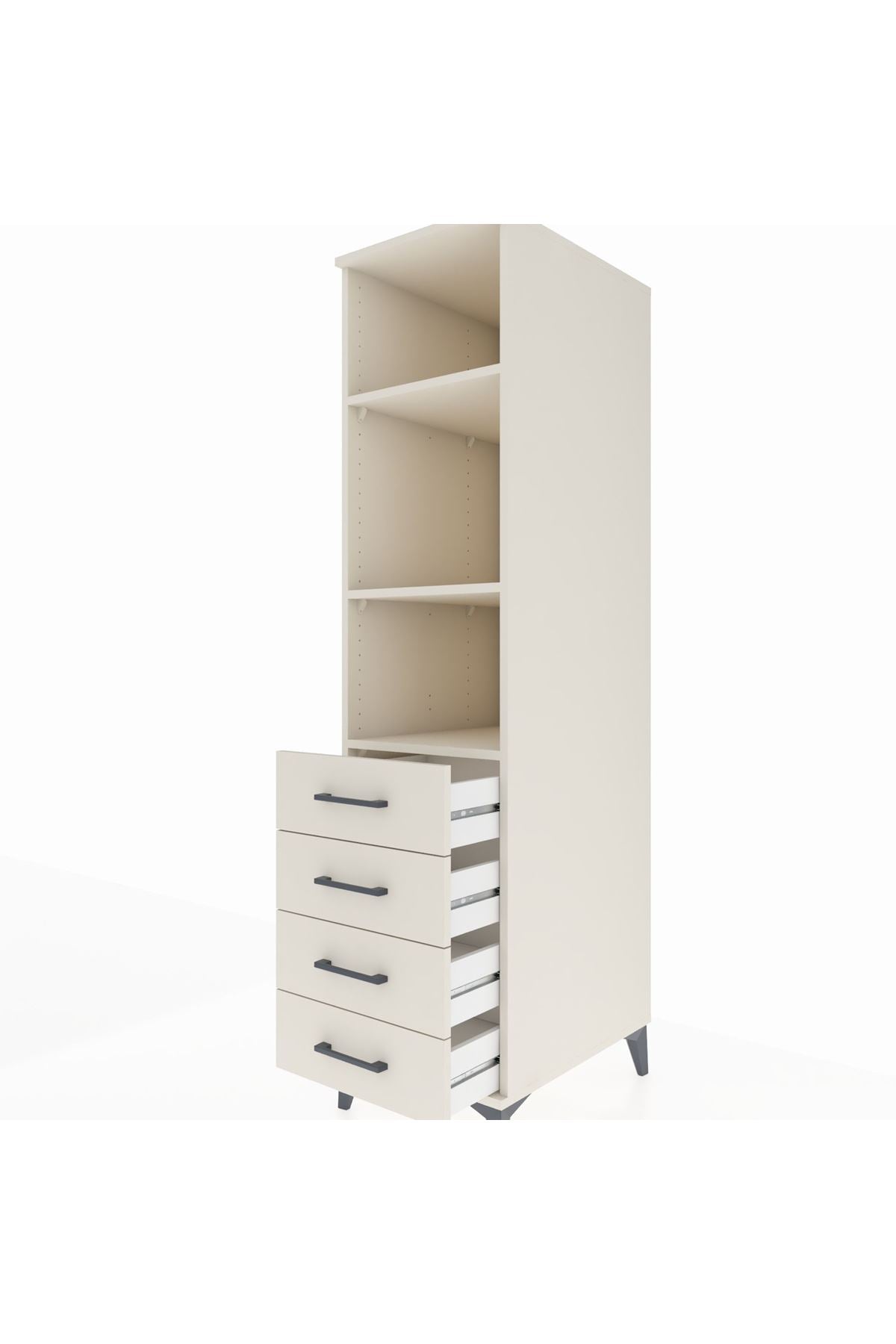 Kronos Dolap 3 Raflı 4 Çekmeceli 44x59x182 - S88M036V1C