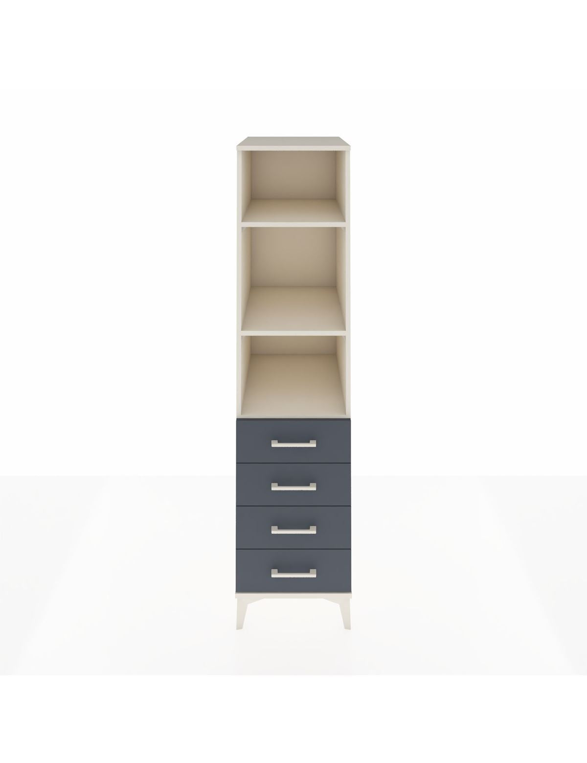 Kronos Dolap 3 Raflı 4 Çekmeceli 44x59x182 Aytaşı-Antrasit