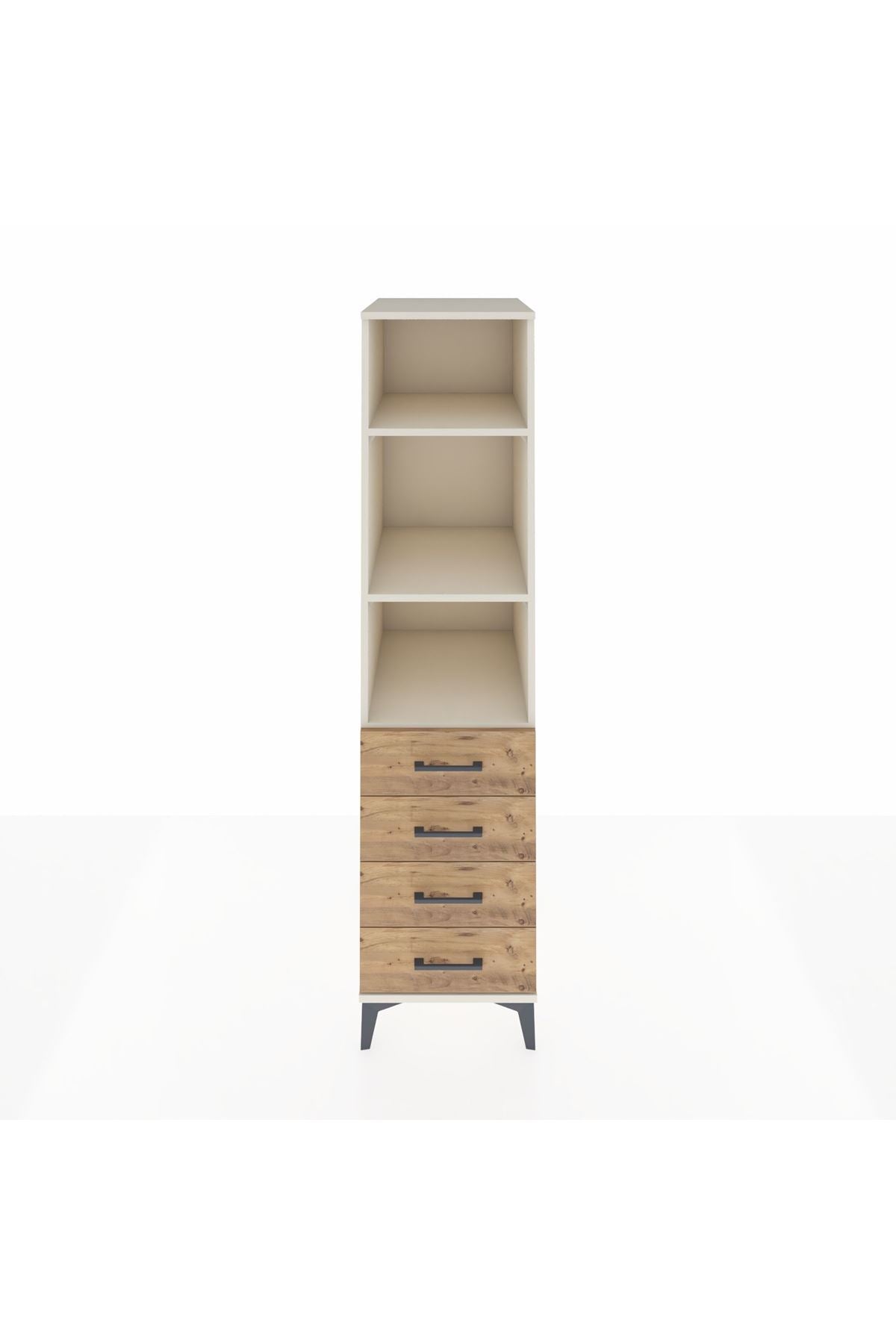 Kronos Dolap 3 Raflı 4 Çekmeceli 44x59x182 Aytaşı-Çam