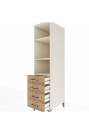 Kronos Dolap 3 Raflı 4 Çekmeceli 44x59x182 Aytaşı-Çam