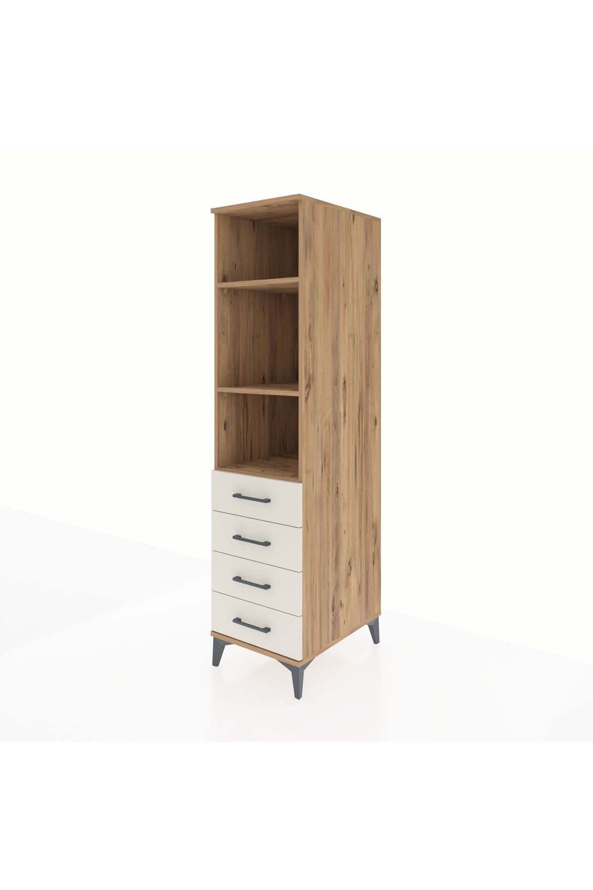 Kronos Dolap 3 Raflı 4 Çekmeceli 44x59x182 - S88M036V7C