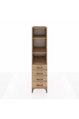 Kronos Dolap 3 Raflı 4 Çekmeceli 44x59x182