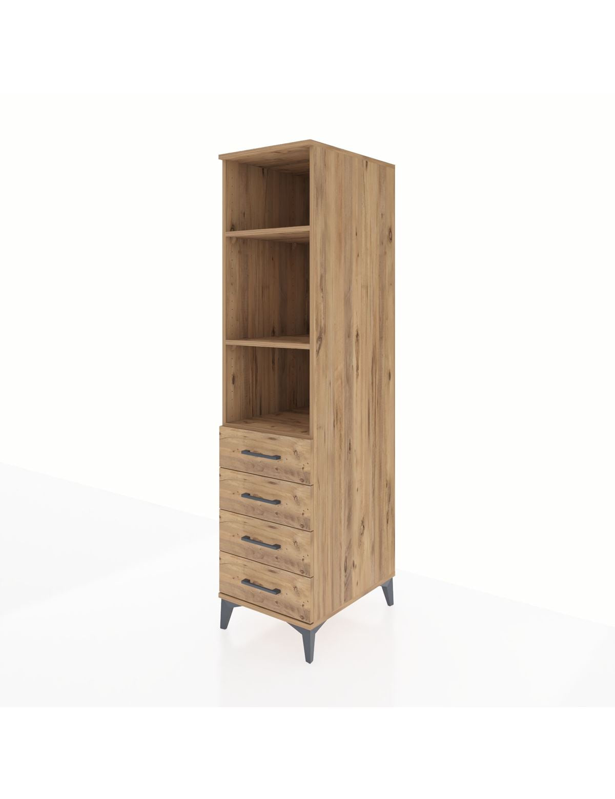 Kronos Dolap 3 Raflı 4 Çekmeceli 44x59x182 - S88M036V9C