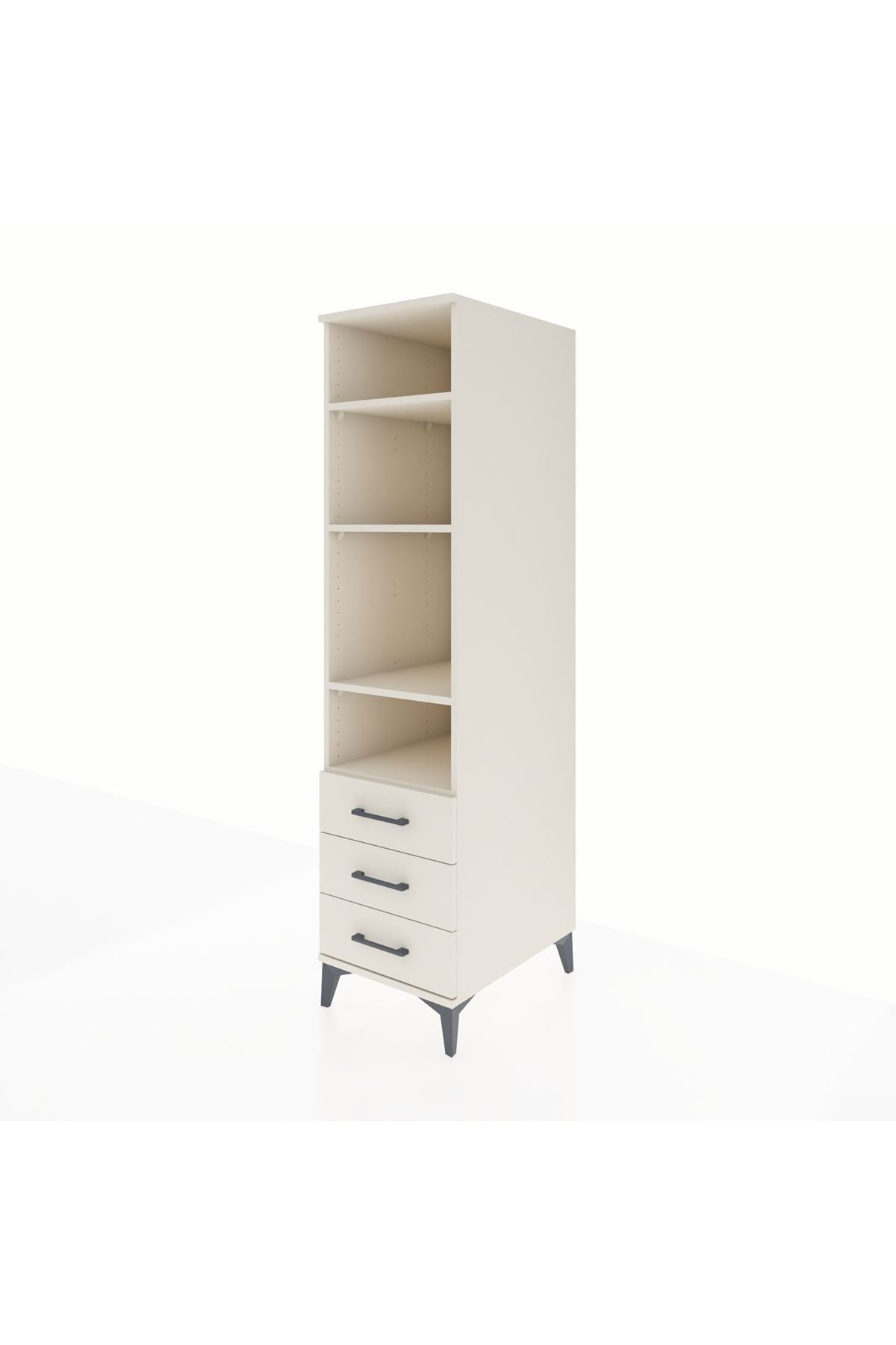 Kronos Dolap 4 Raflı 3 Çekmeceli 44x59x182 - S88M037V1C