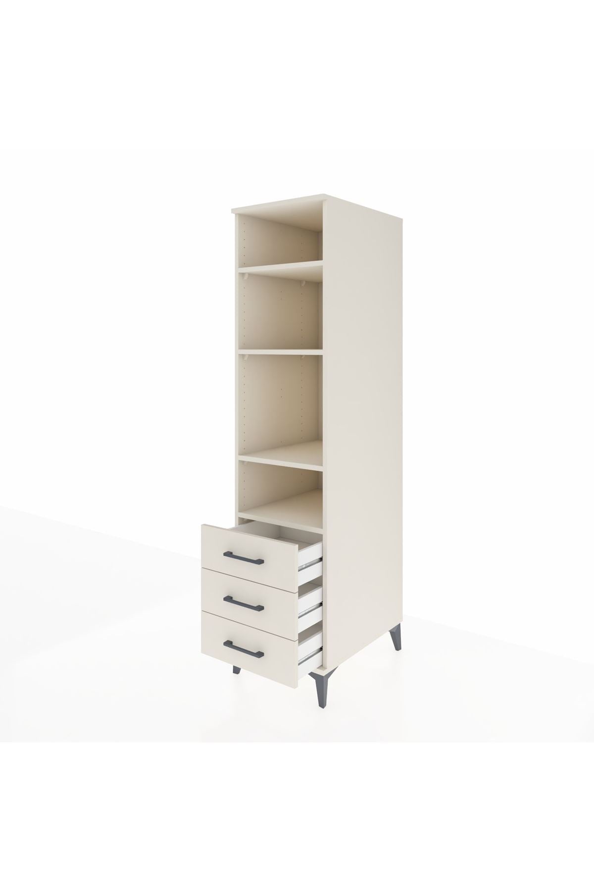 Kronos Dolap 4 Raflı 3 Çekmeceli 44x59x182 - S88M037V1C