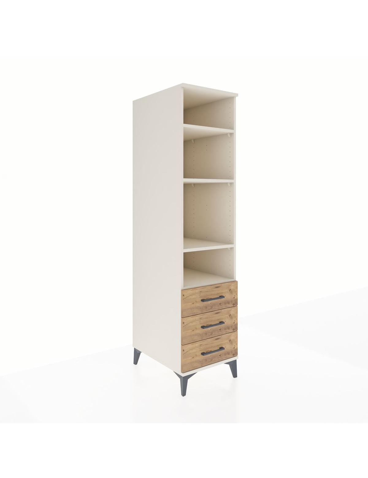 Kronos Dolap 4 Raflı 3 Çekmeceli 44x59x182 - S88M037V3C