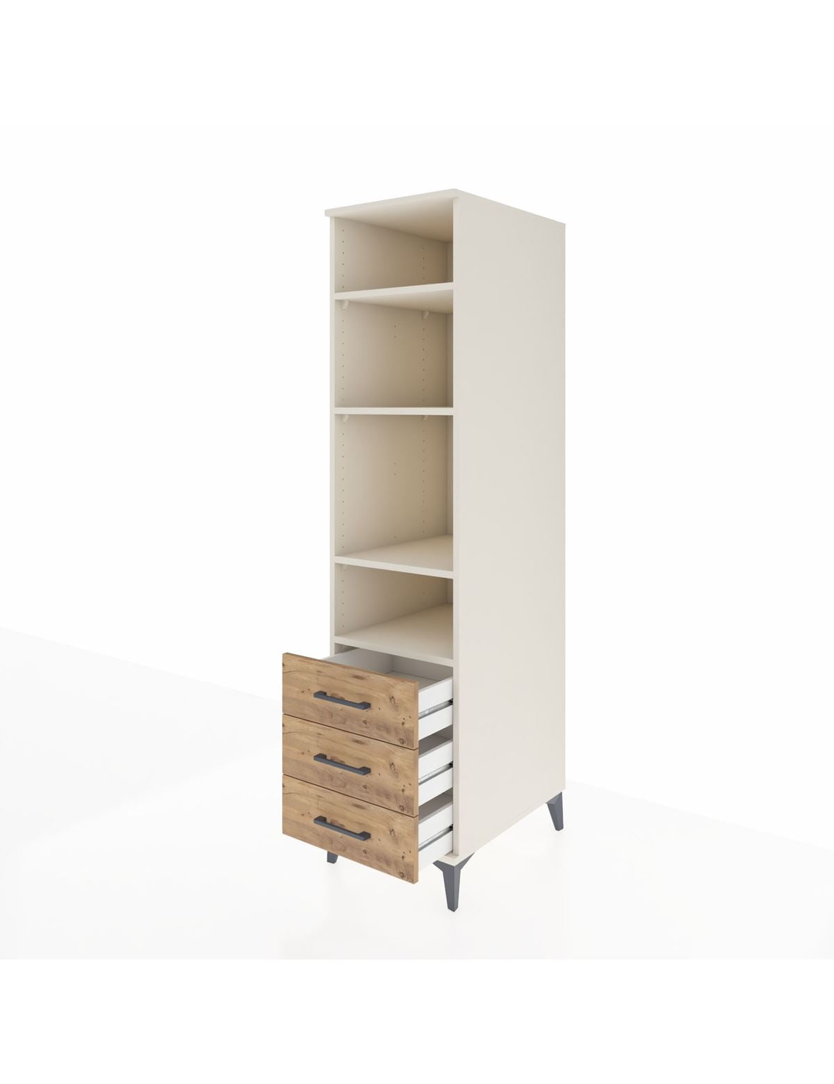 Kronos Dolap 4 Raflı 3 Çekmeceli 44x59x182 - S88M037V3C