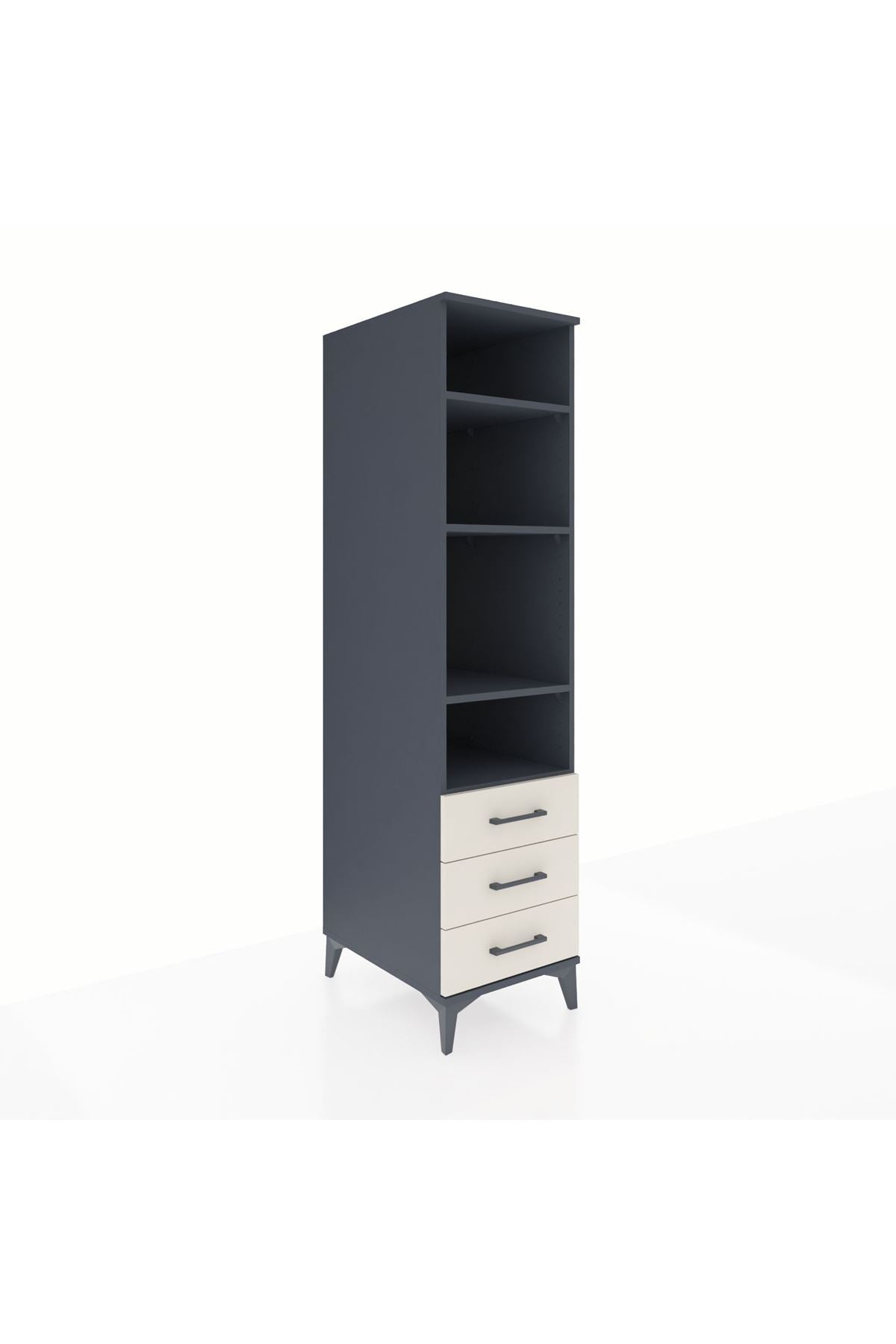 Kronos Dolap 4 Raflı 3 Çekmeceli 44x59x182 - S88M037V4C