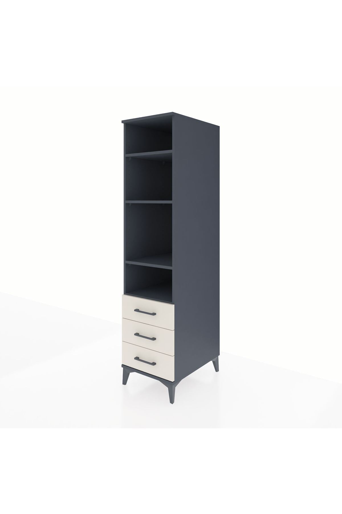 Kronos Dolap 4 Raflı 3 Çekmeceli 44x59x182 - S88M037V4C