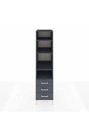 Kronos Dolap 4 Raflı 3 Çekmeceli 44x59x182 Antrasit-Antrasit