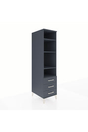 Kronos Dolap 4 Raflı 3 Çekmeceli 44x59x182 Antrasit-Antrasit