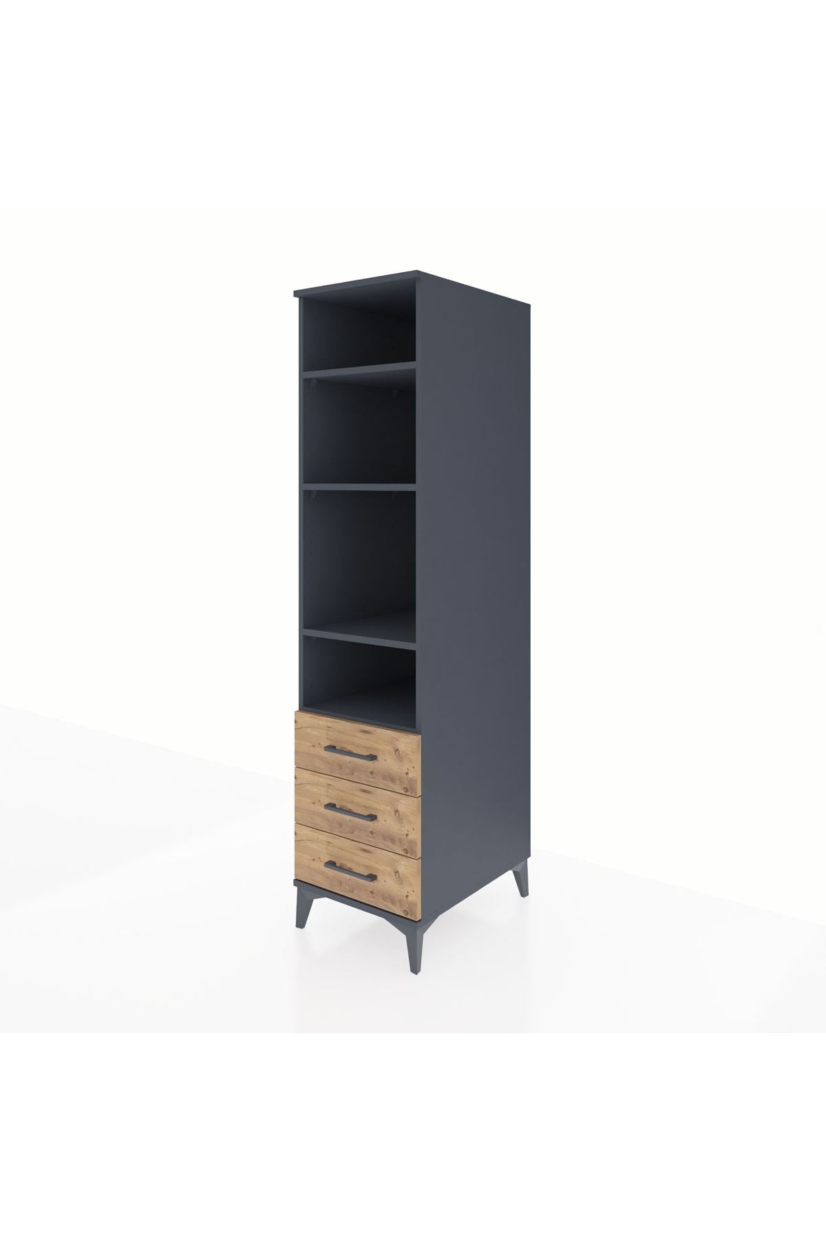 Kronos Dolap 4 Raflı 3 Çekmeceli 44x59x182 - S88M037V6C
