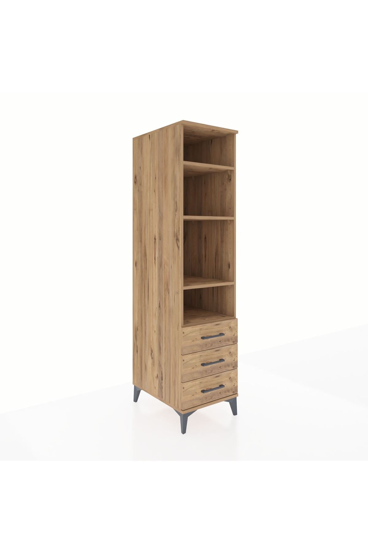 Kronos Dolap 4 Raflı 3 Çekmeceli 44x59x182 - S88M037V9C