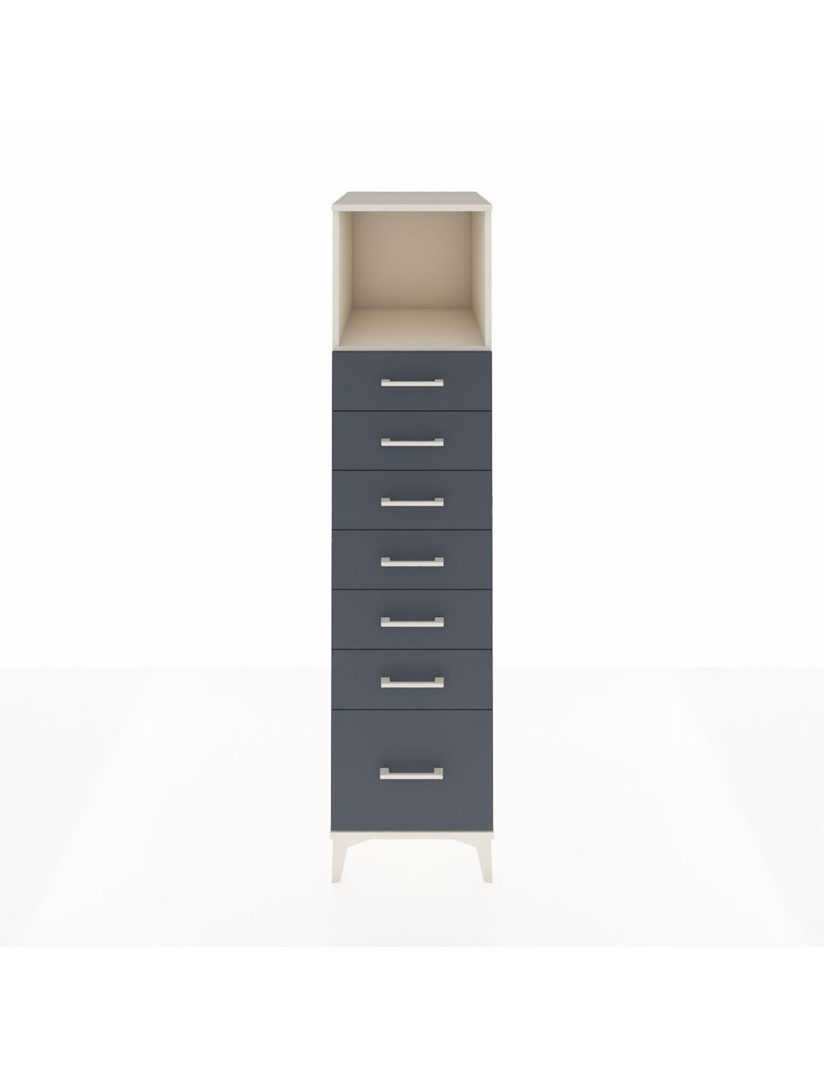 Kronos Dolap Tek Raflı 7 Çekmeceli 44x59x182 Aytaşı-Antrasit