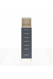 Kronos Dolap Tek Raflı 7 Çekmeceli 44x59x182 Aytaşı-Antrasit