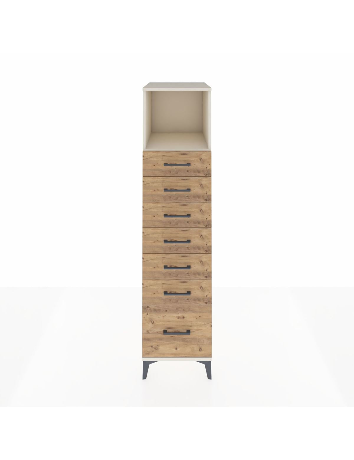 Kronos Dolap Tek Raflı 7 Çekmeceli 44x59x182 Aytaşı-Çam