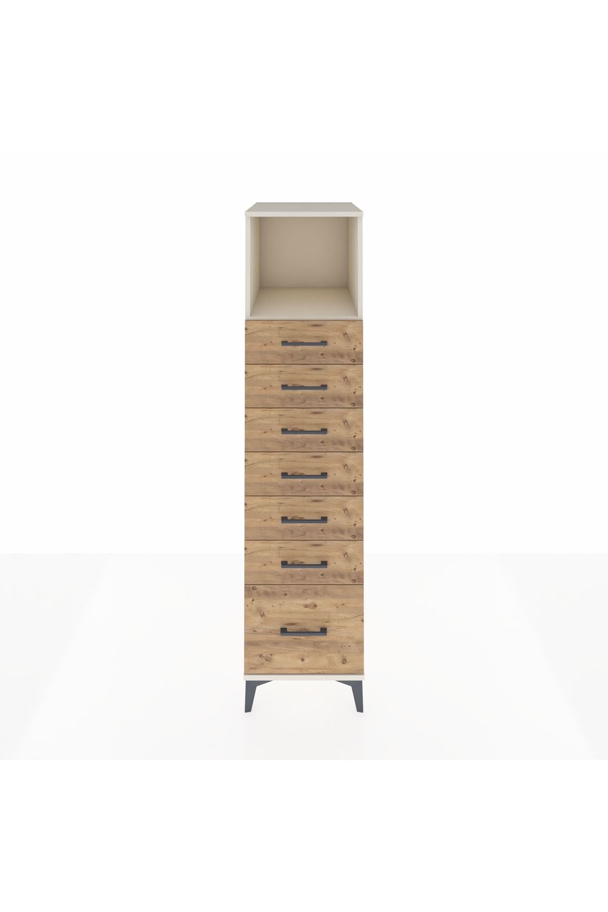 Kronos Dolap Tek Raflı 7 Çekmeceli 44x59x182 Aytaşı-Çam