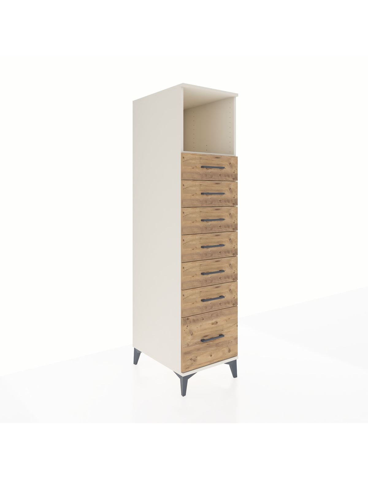 Kronos Dolap Tek Raflı 7 Çekmeceli 44x59x182 Aytaşı-Çam