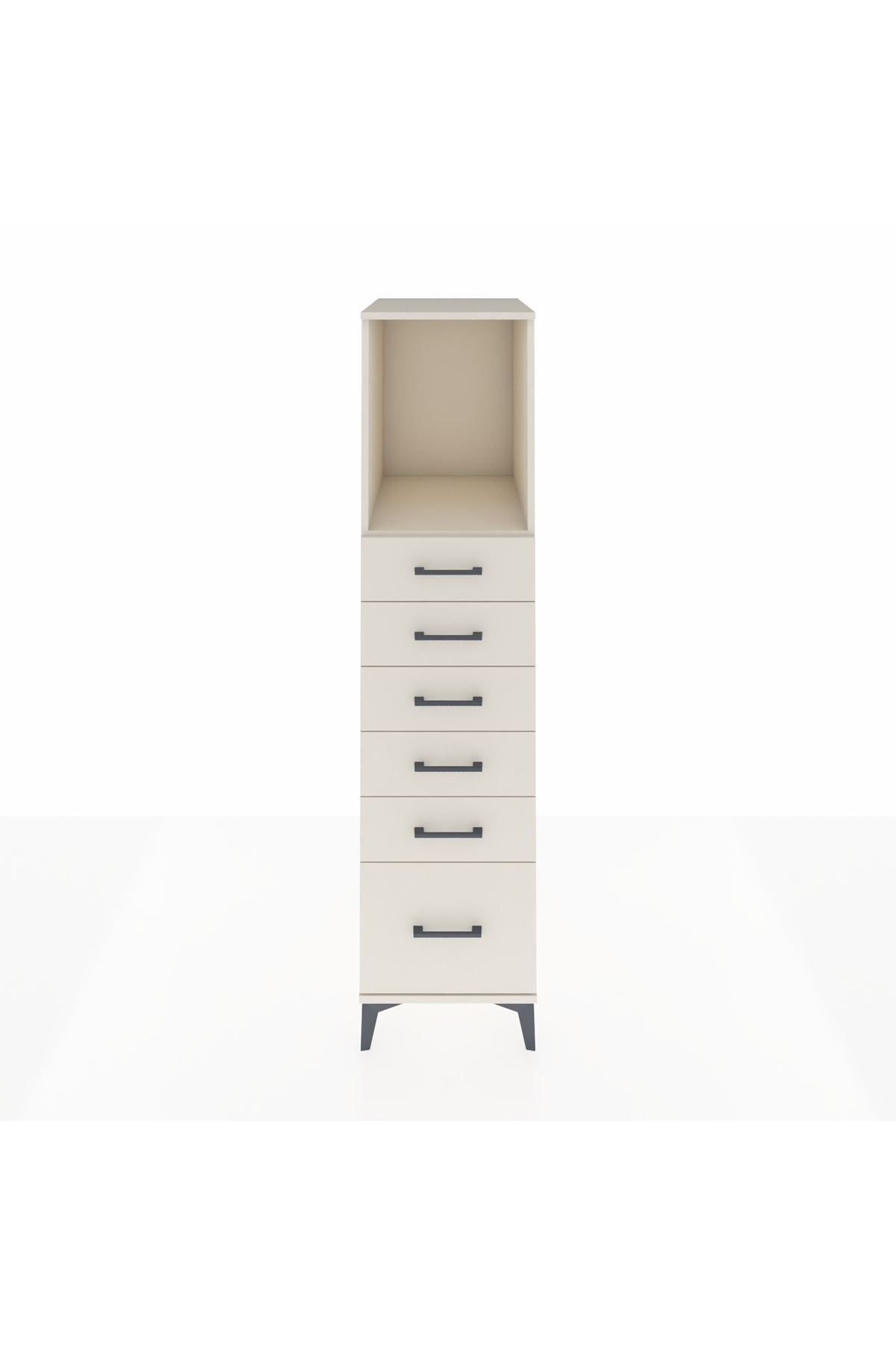 Kronos Dolap Tek Raflı 6 Çekmeceli 44x59x182 Aytaşı-Aytaşı