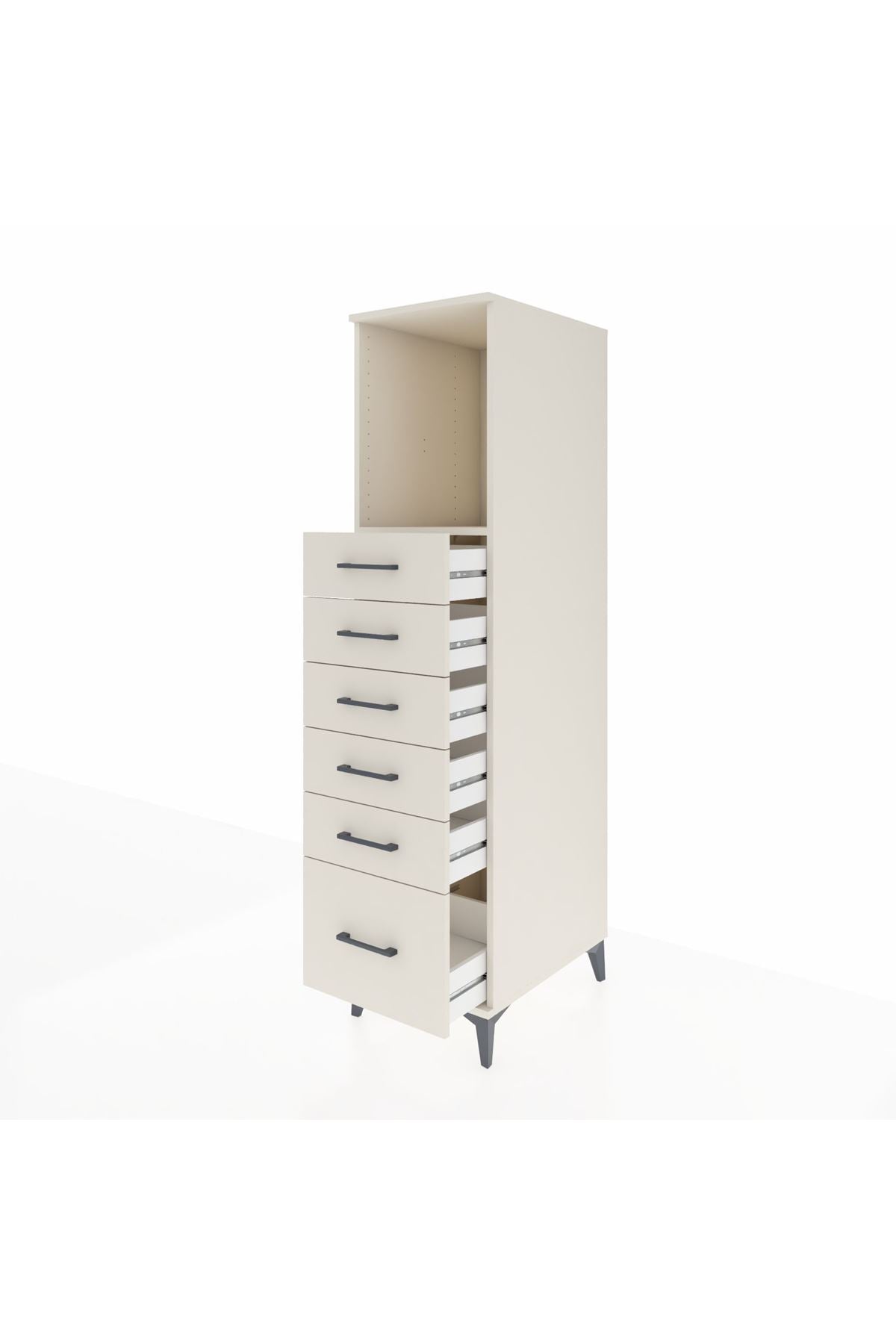 Kronos Dolap Tek Raflı 6 Çekmeceli 44x59x182 Aytaşı-Aytaşı