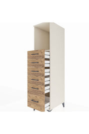 Kronos Dolap Tek Raflı 6 Çekmeceli 44x59x182 Aytaşı-Çam