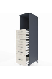 Kronos Dolap Tek Raflı 6 Çekmeceli 44x59x182 Antrasit-Aytaşı