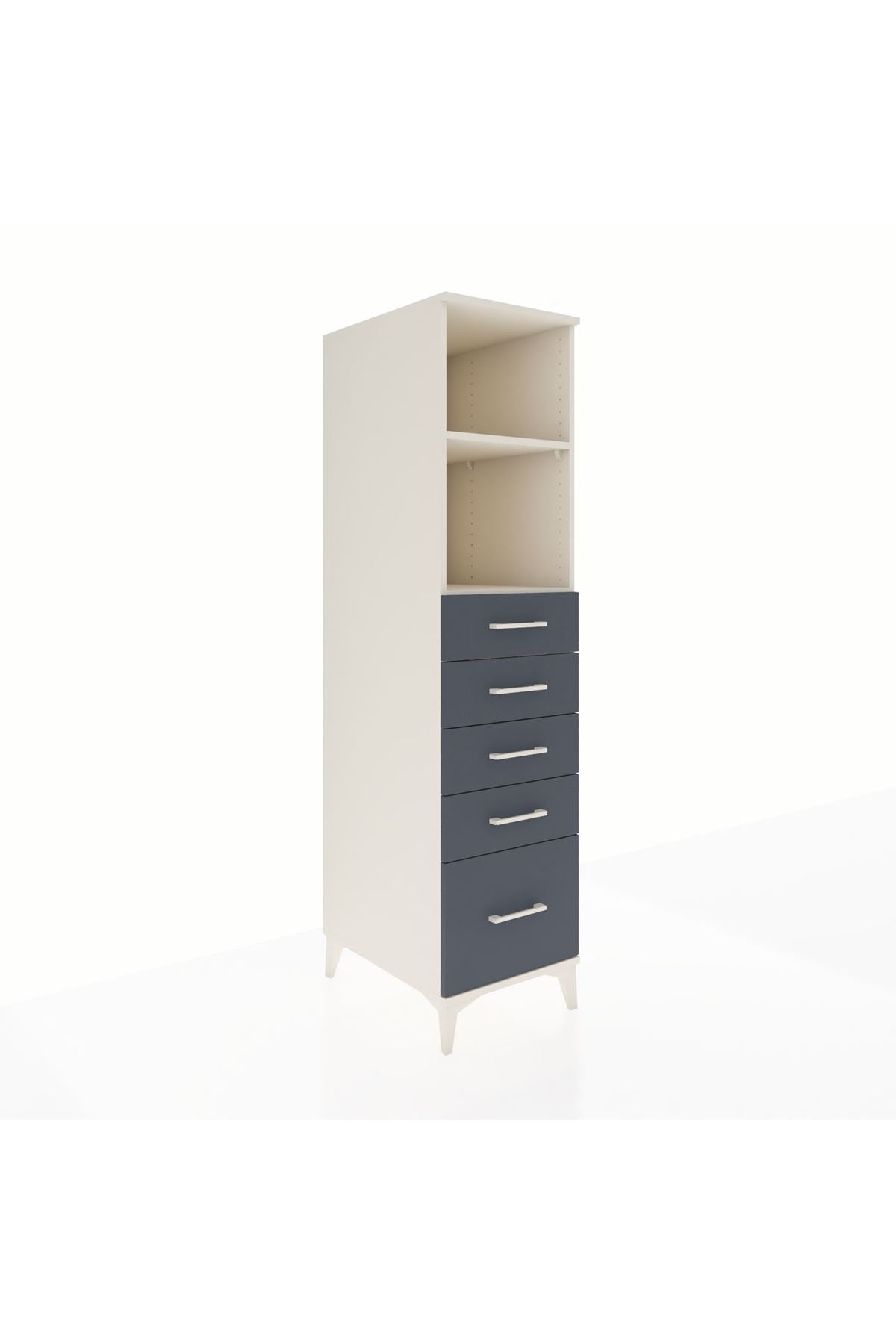 Kronos Dolap 2 Raflı 5 Çekmeceli 44x59x182 - S88M040V2C
